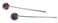 L. Erickson Little Gem Bobby Pin Pair - Tanzanite/Silver