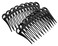 France Luxe Small Filigree Comb Pair - Black