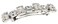 L. Erickson Large Sienna Crystal Barrette - Crystal/Silver