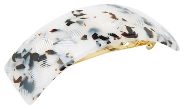 France Luxe Rectangle Volume Barrette, Spot White