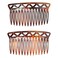 France Luxe Trellis Side Comb Pair, Tortoise