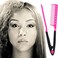 EasyGlide-V Hair Straightener and Detangler Comb - Rat Tail Style V-Comb For Hair Sectioning   Flat Ironing   Blow Drying   Keratin Comb for Tangled Hair   Spring Grip   Heat Resistant (Pink)