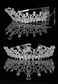 ZOCONE Rhinestone Bridal Tiara 2 pack Crystal Wedding Crown for Bridal and Flower Girls Headpiece with Comb (Crystal)