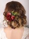 Kercisbeauty Wedding Bridal Floral Hair Combs Clips Red Rose Velet Flower Mexican Headpiece Headband for Carvinal Party