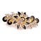 Women's Multilayered Peacock Shaped Rhinestone French Barrette Hair Clip Black