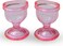 Pink Colored Eye Wash Cups for Effective Eye Cleansing - Eye Shaped Rim, Snug Fit (Set 2 Pcs.)
