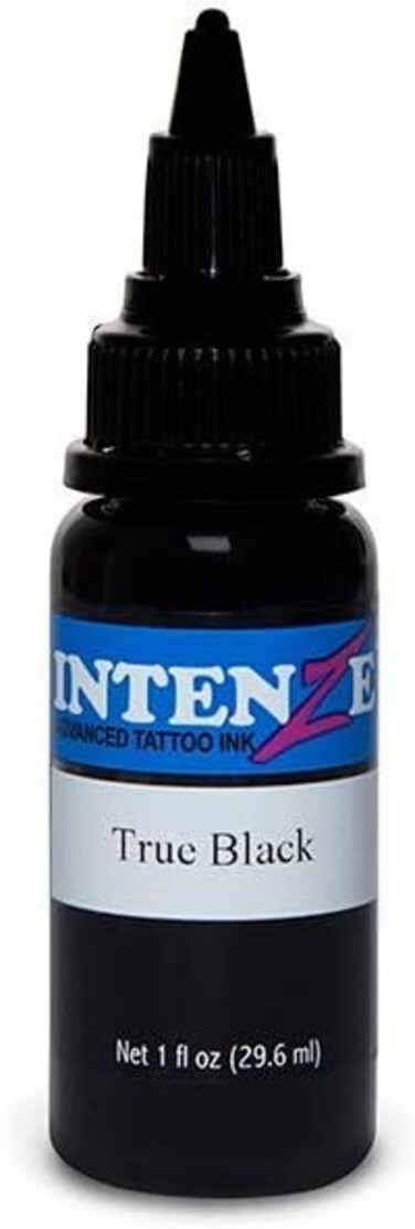 Intenze Tattoo Ink - True Black - 2oz Bottle