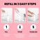 Foaming Hand Soap Refills with Reusable Foaming Soap Dispenser, Concentrated Powder Hand Soap Refills Make 36 oz (3 x 12oz) of Foaming Soap (Sweet Citrus)