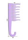 XO Curls Shower detangling hair comb, Wide tooth comb, Comb with hook for easy hanging in shower, Gentle on Scalp, Hair comb for with curly &amp; wavy hair (Lavender)