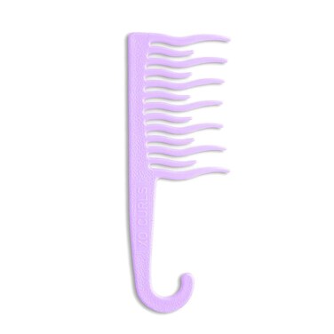 XO Curls Shower detangling hair comb, Wide tooth comb, Comb with hook for easy hanging in shower, Gentle on Scalp, Hair comb for with curly &amp; wavy hair (Lavender)