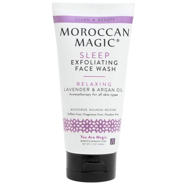 Moroccan Magic Sleep Exfoliating Face Wash   Clean Beauty   Sweet Lavender   Vegan   Cruelty-Free
