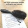 VESS Hair Styling Pro Mix Cushion Brush-Matte Black- Soft Wild-Boar Hair and Nylon Hair-SPR-2500 Made in Japan