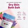 Dry Skin Bath Salt 32 Ounces (2 Lbs) Epsom Salt with Natural Geranium and Lavender Essential Oils Plus Vitamin C in BPA Free Pouch with Easy Press Lock Seal Made in USA