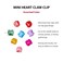 RED by Kiss 36 Pieces Kids Mini Claw Barrettes, Self-Hinge Plastic Hair Clips for Girls Toddler Kids Baby, 80s 90s Cute Colorful Hair Pin Hair Accessories (Mini Heart)