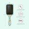 Red by Kiss Designed Brush, Easy Hair Detangling &amp; Styling, Scalp Massage &amp; Smoothing Hairbrush, Comfortable Cushion Pad, Wet Dry Hair (Square Aqua Marble)