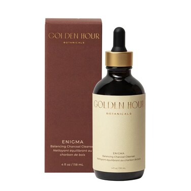 All Natural Organic Skin Care Products Made in USA, Vegan, Cruelty Free Balancing Charcoal Cleanser Gel, Hydrating Facial Cleanser with Hyaluronic Acid, 4floz/118ml, Enigma