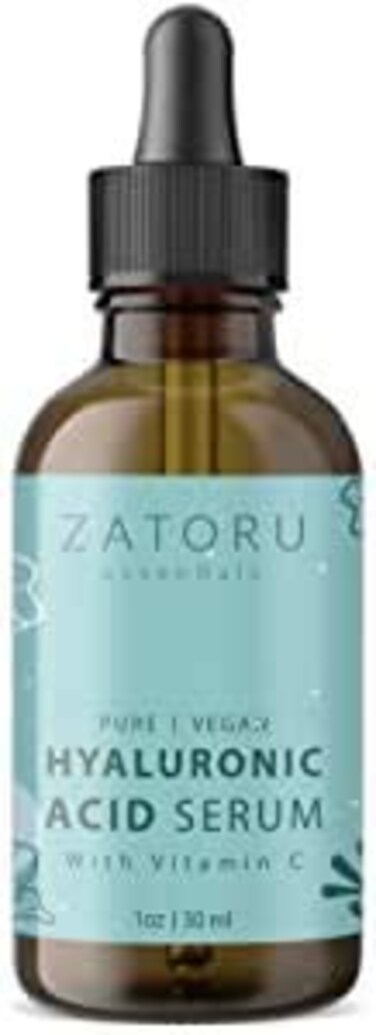 Zatoru Hyaluronic Acid Serum with Vitamin C for Face and Skin - 100% Pure Organic Vegan Anti-aging Moisturizer Skin Care for Women and Men - Hydrates Brightens Protects - Clinical Pro Formula - 1 oz