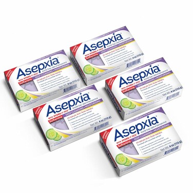 Asepxia Cleansing Bar Softening, 4 Ounce Multipack (Pack of 5)