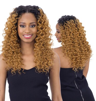 Organique Mastermix DEEP WAVE 3PCS 18"/20"/22" (1B Off Black) - Shake-N-Go Synthetic Weave