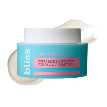 Bliss Ex-glow-sion Super Rich Face Moisturizer for Dewy, Radiant Skin   Advanced Shea Butter Nourishes &amp; Hydrates   100% Vegan and Cruelty-Free   1.7 fl oz