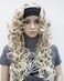 3/4 Band Headband wig Women's Light Blonde with Highlight Long Curly Wigs for Women ladies wigs Wiginway