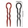 40 Pcs Plastic U Shaped Hair Pins Grip Pins Fast Spiral Hair Braid Twist Styling Clip Pin for Lady, Girl, Women (Black + Brown)