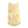 Invisible Wire Hair Extensions Transparent Wire Adjustable Size 4 Secure Clips Long Wavy Curly Secret Hairpiece 18 Inch for Women