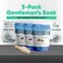 Gentleman's Bath Salt (3-Pack Plus Scoop) Bath for Men with Pure Essential Oils in BPA Free Pouch with Press-Lock Seal Made in USA 3-Pack of 2-lbs, 6-lbs Total