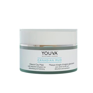 Youva Glacial Mud Clay Mask for Brighter Skin   Purifying &amp; Detoxifying Facial Mask with Green Tea   Glacial Clay &amp; Seaweed   Hydrating Face Masks   Face Mask