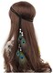 Fodattm Women Lady Hippie Peacock Feather Headband Headwear Bohemian Tassels Hairband Hair Hoop Handmade Indian Headband Fascinator Hair Bands Headdress Hair Accessories