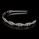 Wedding Party Rhinestone Flower Crown Headband Hair Band Bridal Crystal Headpiece Headdress Hair Accessories for Brides and Bridesmaids (Silver)