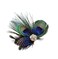 Women Bohemian Peacock Feather Hair Clip Hair Pin Elegant Fascinator Wedding Dance Party Headdress Headwear Hair Accessory Sequined Showgirl Headpiece (Style 3)