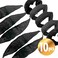 DONNA Satin Pillow Rollers Large 10pcs Foam Rollers for Heatless Hairdressing and Styling with Hair Clips - BLACK