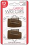 Donna Wig Clips 12pcs Wig Clips, Wig Clips Hair Extension 1PC (BROWN LARGE)