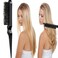 8Pcs Black Hair Brushes Set with 4Pcs Topsy Tail Tools, Teasing Bristle Brush, Edge Control Brush, and 2Pcs Metal Pin Rat Tail Combs for Women's Hair Styling and Brushing