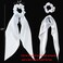 2pcs Hair Scarf Scruncheis for Women Knotted Bow Hair Ties Elastic Bands Satin Hair Ribbon Scrunchy Ponytail Holder for Women and Girls (White)