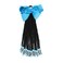 Passion Twist Kids Ponytail With Beads Braids Detachable Synthetic Curly Hairpieces With Bows Protective Easy Hairstyle For Girls Toddlers Children Gift (Blue, Twist-9inch)
