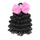 Kids Ponytail With Beads Braids Hair Extension Detachable Synthetic Curly Hairpieces With Bows Protective Easy Hairstyle For Girls Toddlers Children Gift (Natural Black, Curly-6Inch(2pcs))