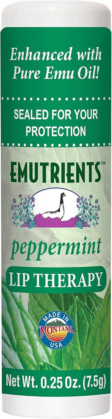 Montana Emu Ranch Natural Lip Balm 0.25 Ounce - Peppermint - Long Lasting Lip Therapy with Emu Oil