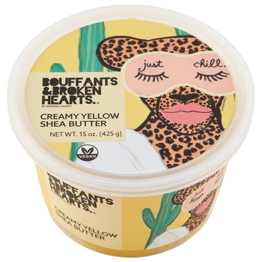 Creamy Yellow Shea Butter Whipped Body Butter   Grade A, 100% Natural African Raw Shea Butter for Dry Skin, Face and Hair (15oz)