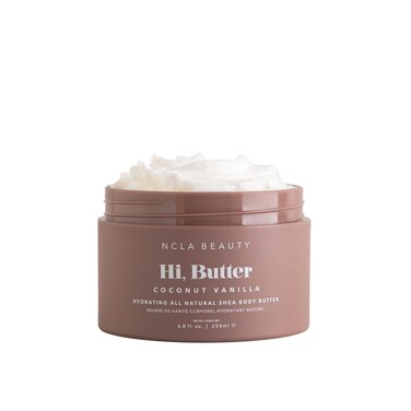NCLA - Hi, Butter Natural Shea Body Butter   Vegan, Cruelty-Free, Clean Skincare (Coconut, 6.8 oz   200 ml)