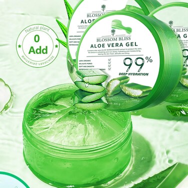 Aloe Vera Gel from Freshly Cut Pure Aloe Vera - for Skin, Hair, Face and Scalp - Deep Hydration, After Sun
