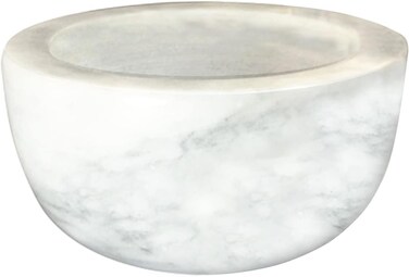 Marble Shaving Bowl，Handcrafted White Marble Later，Shaving Soap &amp; Cream Bowl for Men，Lather Mug with Interior Grooves Builds a Rich.