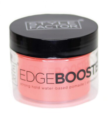 Edge Booster Style Factor Strong Hold Water Base Pomade- Excellent for Taming Edges &amp; Braiding Hair (Strawberry, 3.38oz)