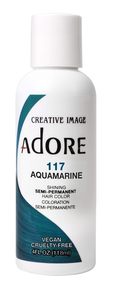 Adore Semi-Permanent Haircolor #117 Aquamarine 4 Ounce (118ml) (6 Pack)