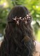 Missgrace Rose Gold Hair Pins (3 Packs), Crystal Leaf Wedding Hair Accessories for Women