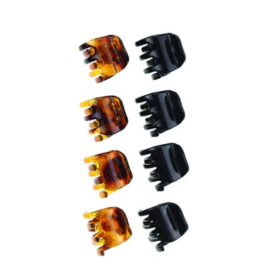 Women Crystal Plastic Hair Claw for thin to medium thick hair, Beauty Basic Jaw Clips,8 Pieces count.&hellip;