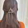 Boho Triangle Hair Clip Barrette Metal Silver Geometry Hairpin Minimalist Hair Holder Modern Hair Accessories for Women and Gilrs (Silver Triangle)