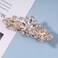 Crystal Wedding Hair Clip Barrette Gold Rhinestone Hair Barrette Bling Bridal Headpieces Decorative Head Clip Headwear Crystal Hair Clip Bride Hair Accessories for Women and Girls (Gold)