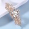 Crystal Wedding Hair Clip Barrette Gold Rhinestone Hair Barrette Bling Bridal Headpieces Decorative Head Clip Headwear Crystal Hair Clip Bride Hair Accessories for Women and Girls (Gold)